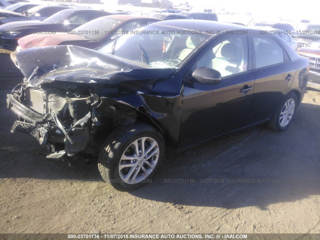 KNAFU4A21C5471178 - 2012 KIA FORTE EX BLACK photo 2