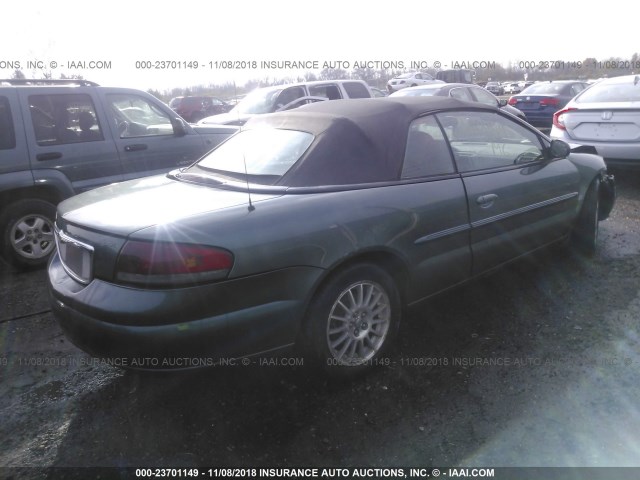 1C3EL55R14N149371 - 2004 CHRYSLER SEBRING LXI GREEN photo 4