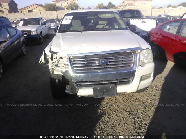 1FMEU63E68UA85365 - 2008 FORD EXPLORER XLT WHITE photo 6