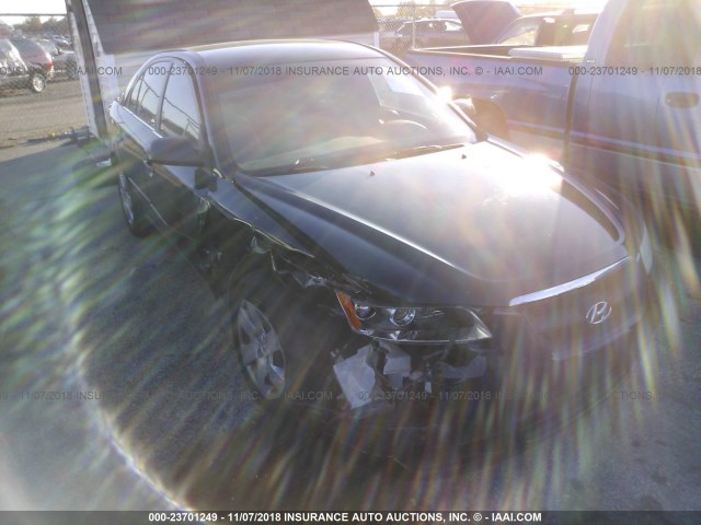 5NPET46C57H252667 - 2007 HYUNDAI SONATA GLS BLACK photo 1