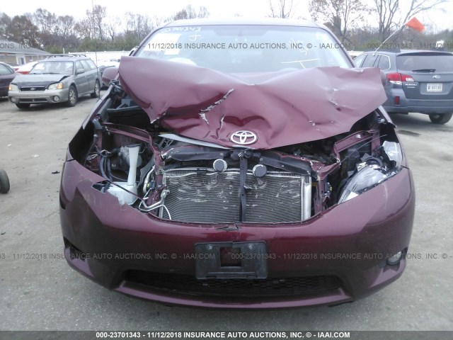 5TDYK3DC1DS400798 - 2013 TOYOTA SIENNA XLE/LIMITED BURGUNDY photo 6