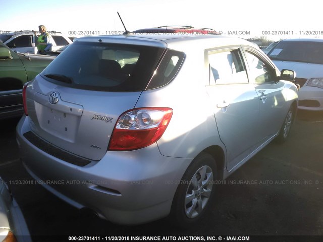 2T1LE4EE7CC021304 - 2012 TOYOTA COROLLA MATRIX S SILVER photo 4