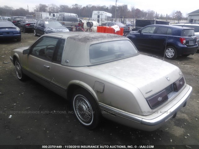 1G4EZ13L7MU405855 - 1991 BUICK RIVIERA TAN photo 3