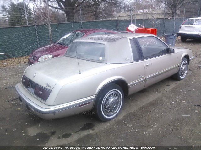 1G4EZ13L7MU405855 - 1991 BUICK RIVIERA TAN photo 4