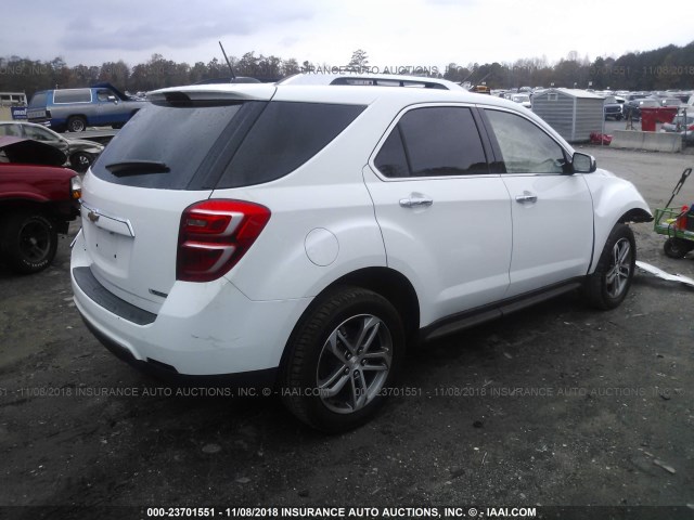 2GNALDEK4H1537149 - 2017 CHEVROLET EQUINOX PREMIER WHITE photo 4