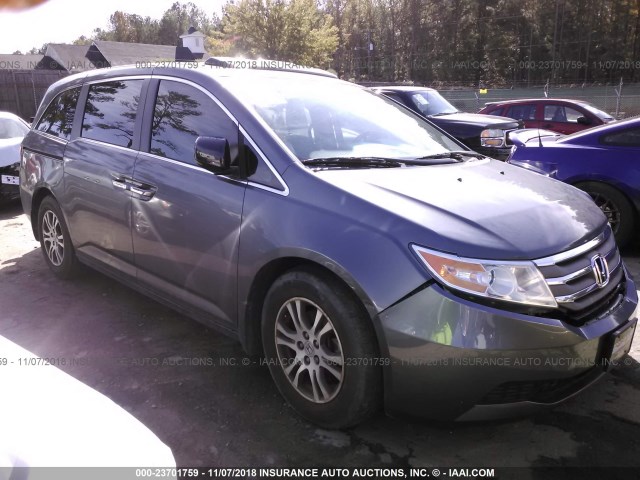 5FNRL5H69CB023822 - 2012 HONDA ODYSSEY EXL GRAY photo 1