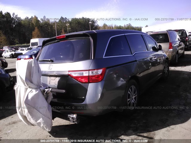 5FNRL5H69CB023822 - 2012 HONDA ODYSSEY EXL GRAY photo 4