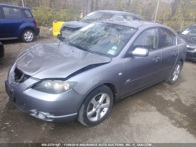 JM1BK123451278076 - 2005 MAZDA 3 S GRAY photo 2