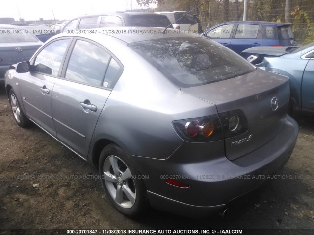 JM1BK123451278076 - 2005 MAZDA 3 S GRAY photo 3