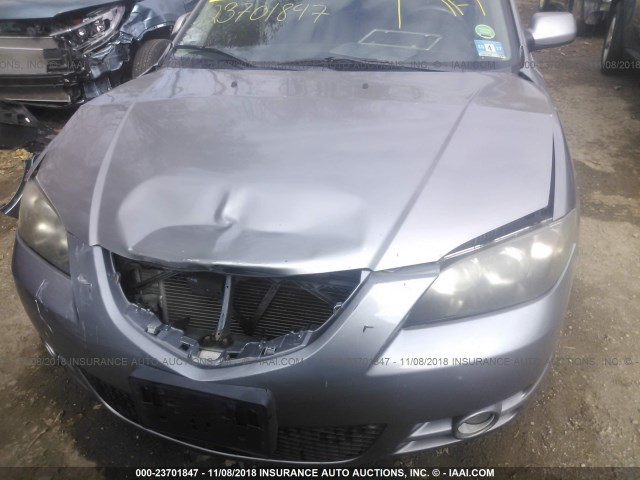 JM1BK123451278076 - 2005 MAZDA 3 S GRAY photo 6