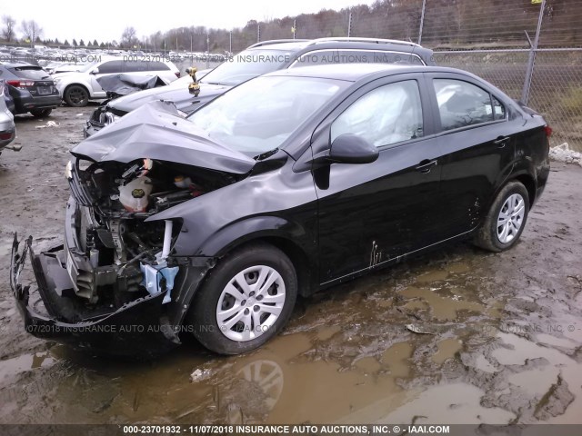 1G1JB5SH2H4156195 - 2017 CHEVROLET SONIC LS 黑色 照片 2