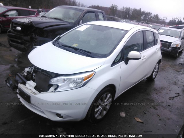 3N1CE2CPXEL367911 - 2014 NISSAN VERSA NOTE S/S PLUS/SV/SL WHITE photo 2