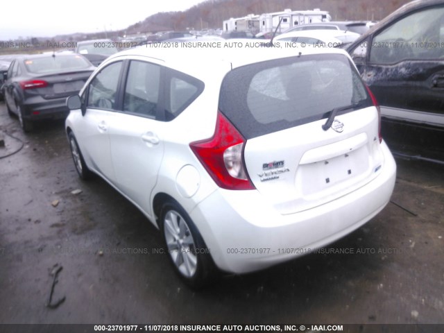 3N1CE2CPXEL367911 - 2014 NISSAN VERSA NOTE S/S PLUS/SV/SL WHITE photo 3