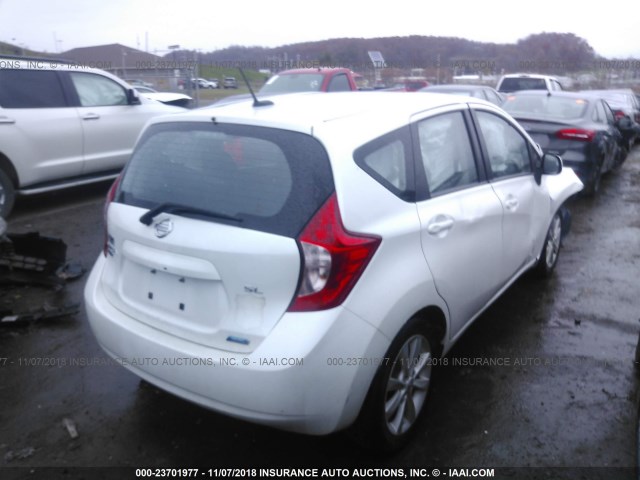 3N1CE2CPXEL367911 - 2014 NISSAN VERSA NOTE S/S PLUS/SV/SL WHITE photo 4