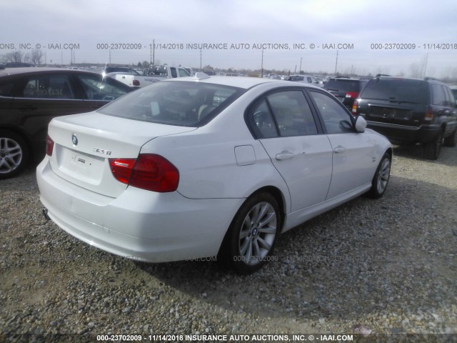 WBAPK5G56BNN24845 - 2011 BMW 328 XI SULEV WHITE photo 4