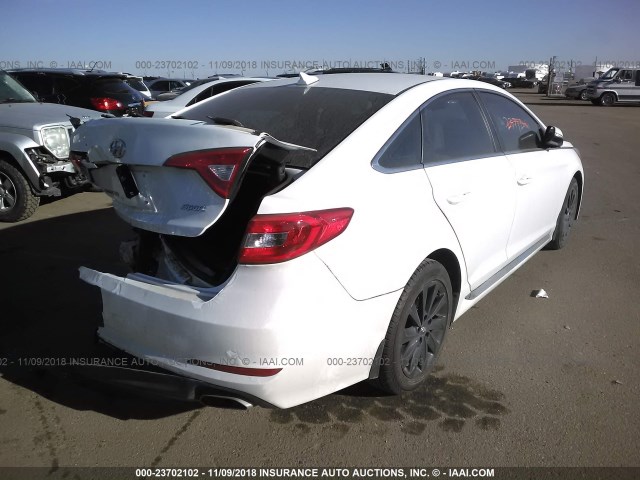 5NPE34AF4GH311922 - 2016 HYUNDAI SONATA SPORT/LIMITED WHITE photo 4