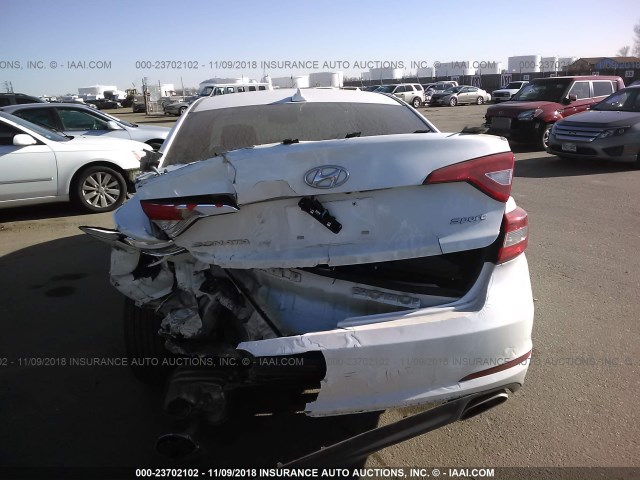 5NPE34AF4GH311922 - 2016 HYUNDAI SONATA SPORT/LIMITED WHITE photo 6