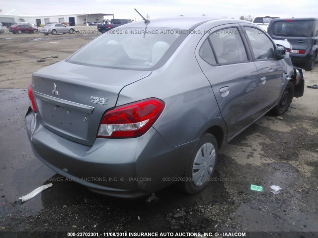 ML32F3FJ1HH004275 - 2017 MITSUBISHI MIRAGE G4 ES GRAY photo 4