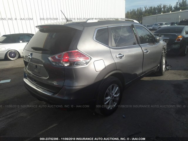 5N1AT2MT6GC889919 - 2016 NISSAN ROGUE S/SL/SV GRAY photo 4