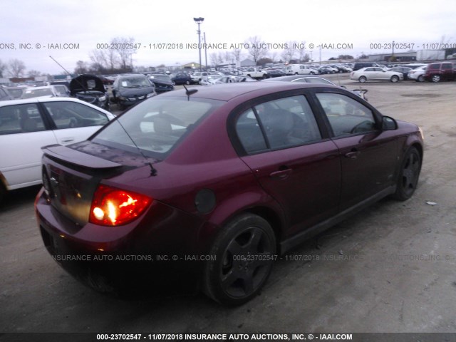 1G1AM58B877212960 - 2007 CHEVROLET COBALT SS RED photo 4