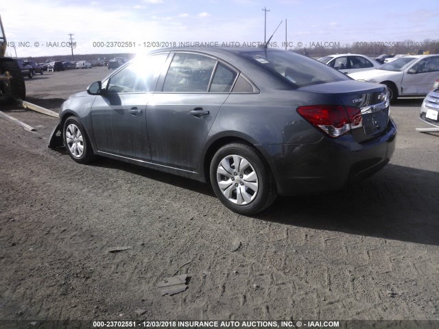 1G1PA5SH1D7230325 - 2013 CHEVROLET CRUZE LS GRAY photo 3