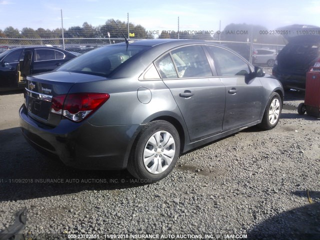 1G1PA5SH1D7230325 - 2013 CHEVROLET CRUZE LS GRAY photo 4