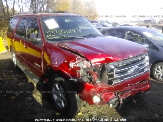 1FMFU16508LA40480 - 2008 FORD EXPEDITION XLT RED photo 1