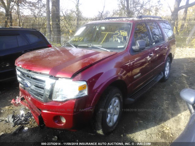 1FMFU16508LA40480 - 2008 FORD EXPEDITION XLT RED photo 2