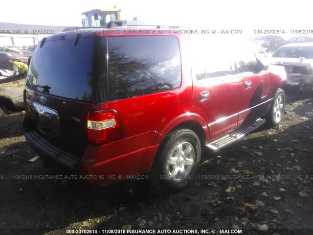 1FMFU16508LA40480 - 2008 FORD EXPEDITION XLT RED photo 4