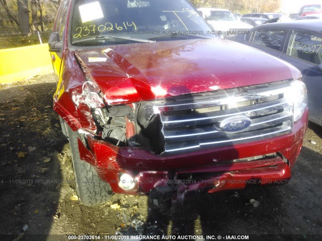 1FMFU16508LA40480 - 2008 FORD EXPEDITION XLT RED photo 6