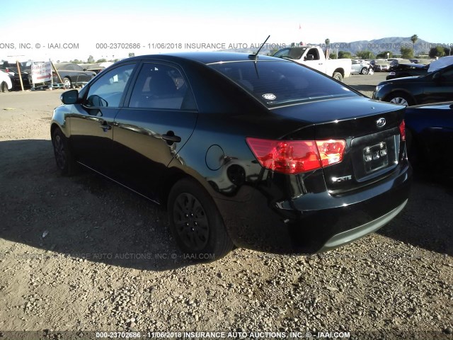 KNAFU4A20A5295432 - 2010 KIA FORTE EX BLACK photo 3