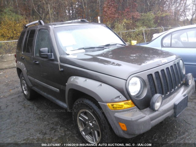 1J4GL38K25W579536 - 2005 JEEP LIBERTY RENEGADE BROWN photo 1