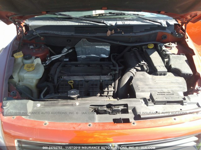 1B3HB48B57D215582 - 2007 DODGE CALIBER SXT ORANGE photo 10