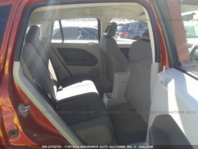 1B3HB48B57D215582 - 2007 DODGE CALIBER SXT ORANGE photo 8