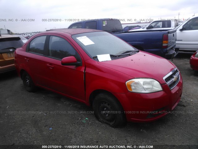 KL1TD56E69B331501 - 2009 CHEVROLET AVEO LS/LT Կարմիր լուսանկար 1
