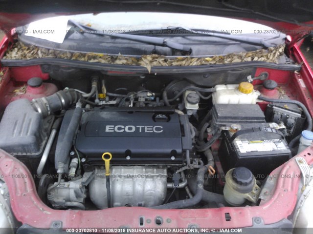 KL1TD56E69B331501 - 2009 CHEVROLET AVEO LS/LT Կարմիր լուսանկար 10
