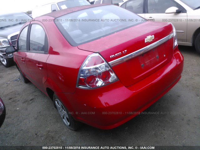 KL1TD56E69B331501 - 2009 CHEVROLET AVEO LS/LT Կարմիր լուսանկար 3