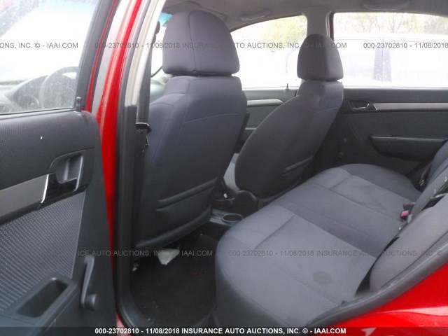 KL1TD56E69B331501 - 2009 CHEVROLET AVEO LS/LT Կարմիր լուսանկար 8