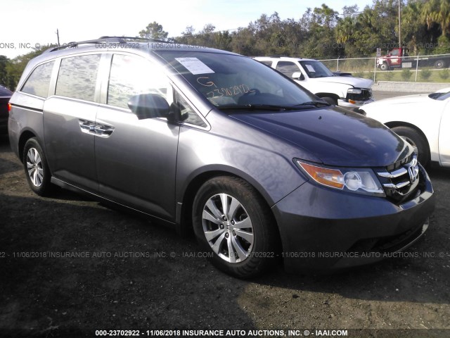 5FNRL5H65FB060421 - 2015 HONDA ODYSSEY EXL GRAY photo 1