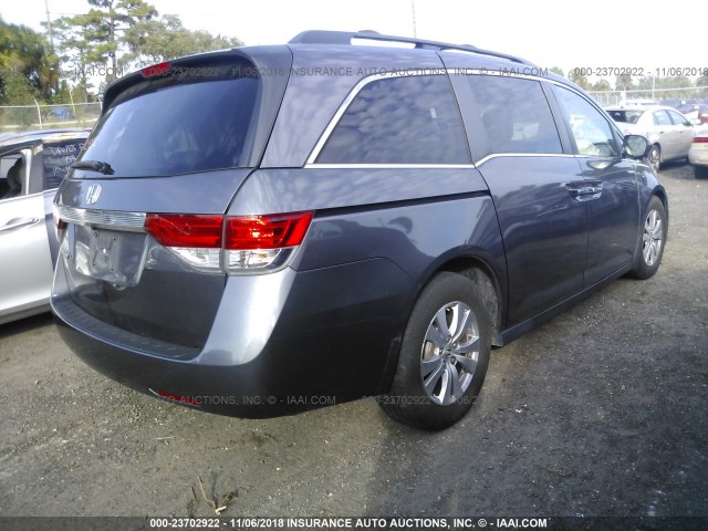 5FNRL5H65FB060421 - 2015 HONDA ODYSSEY EXL GRAY photo 4