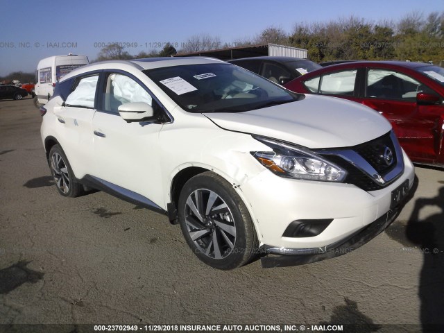 5N1AZ2MGXJN187471 - 2018 NISSAN MURANO S/SL/SV/PLATINUM WHITE photo 1