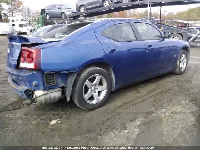 2B3CA3CV7AH286141 - 2010 DODGE CHARGER SXT BLUE photo 4