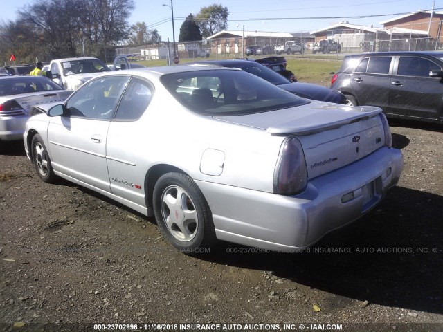 2G1WX15KX29157008 - 2002 CHEVROLET MONTE CARLO SS ვერცხლისფერი ფოტო 3