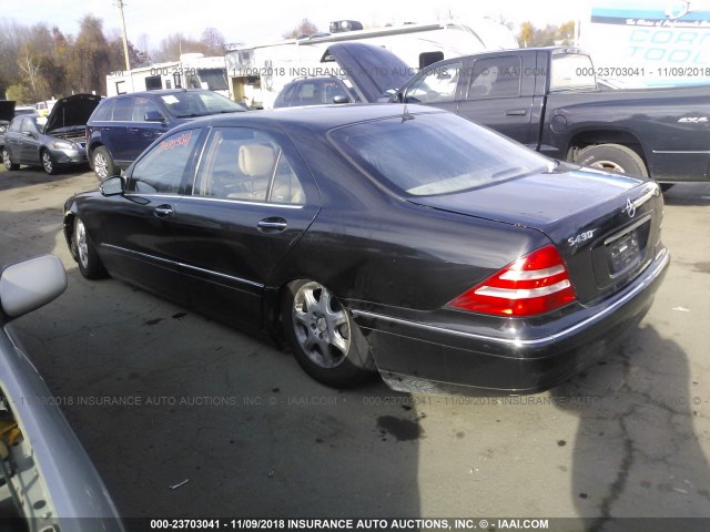 WDBNG70J51A195686 - 2001 MERCEDES-BENZ S 430 BLACK photo 3