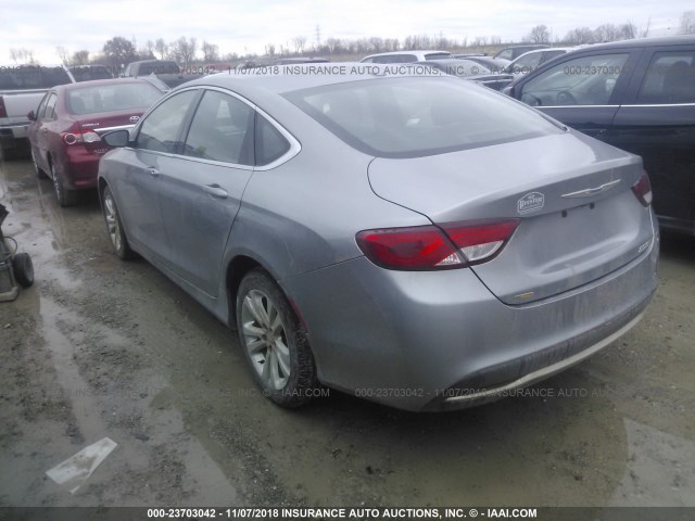 1C3CCCAB9GN155122 - 2016 CHRYSLER 200 LIMITED SILVER photo 3