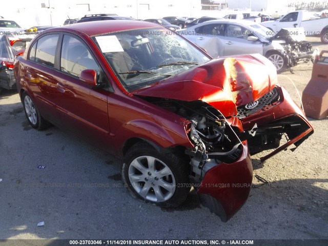 KNADH4A30B6711883 - 2011 KIA RIO LX/SX RED photo 1