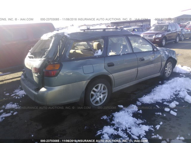 4S3BH6750Y6672641 - 2000 SUBARU LEGACY OUTBACK AWP 绿色 照片 4