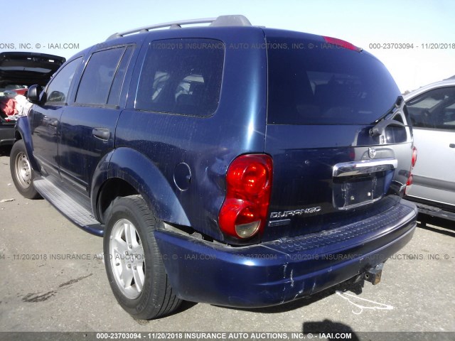 1D4HD58276F159200 - 2006 DODGE DURANGO LIMITED BLUE photo 3