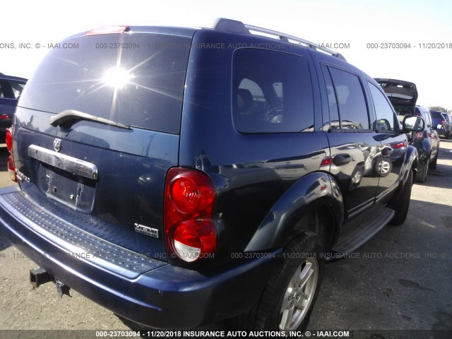 1D4HD58276F159200 - 2006 DODGE DURANGO LIMITED BLUE photo 4