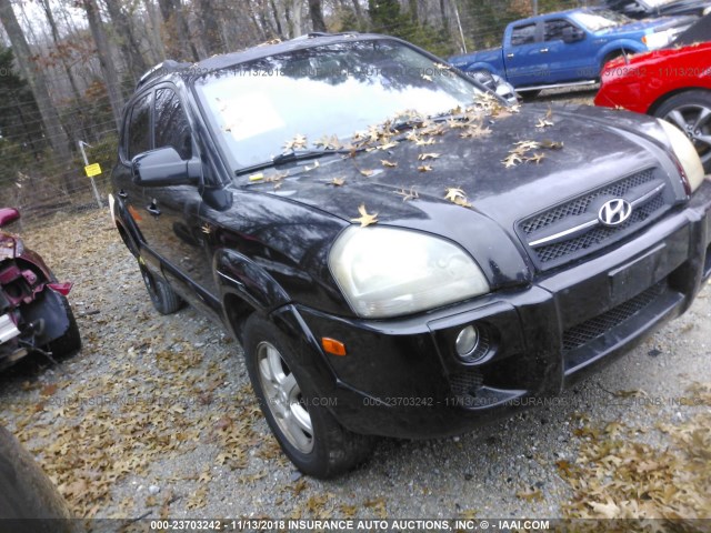 KM8JN12D85U054704 - 2005 HYUNDAI TUCSON GLS/LX BLACK photo 1